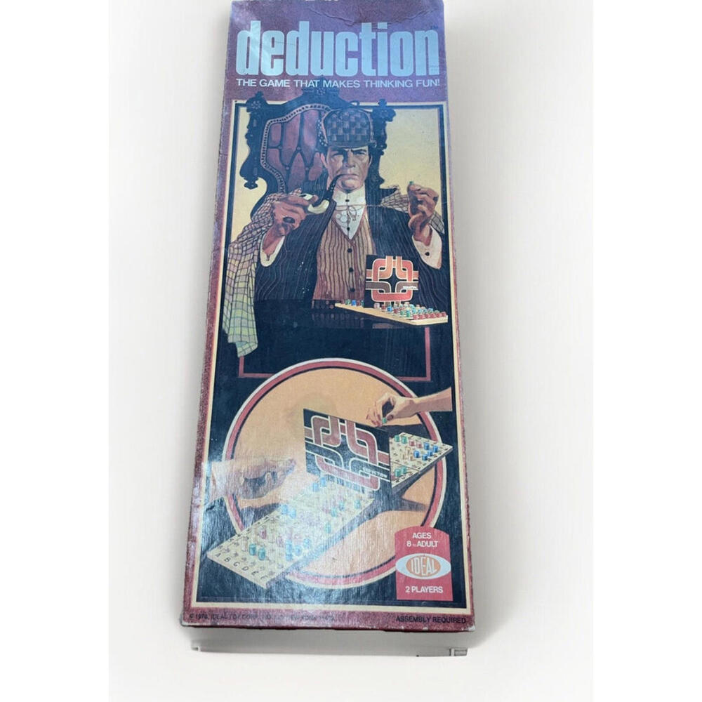 Deduction Board Game by Ideal 1976 Strategy Makes Thinking Fun COMPLETE